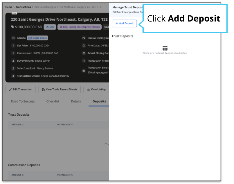 How to deposit Earnest Money / Escrow / Trust Deposits Real