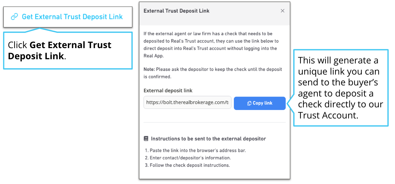 How to deposit Earnest Money / Escrow / Trust Deposits Real