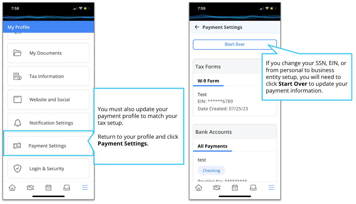 How do I change my tax information? Real